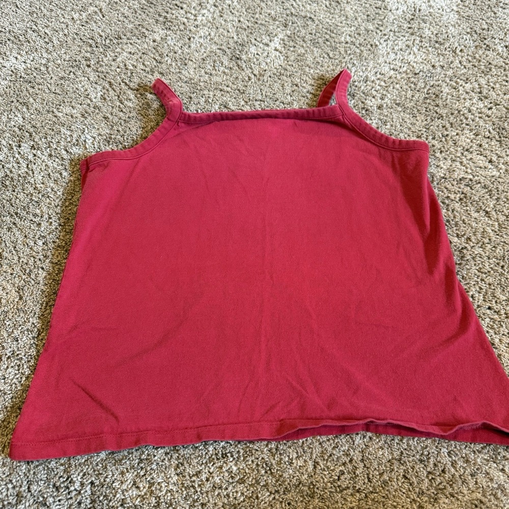 Vintage Y2K Americana Tank Top Sonoma Sz L Red USA Butterfly Cute American Girl - Picture 2 of 5